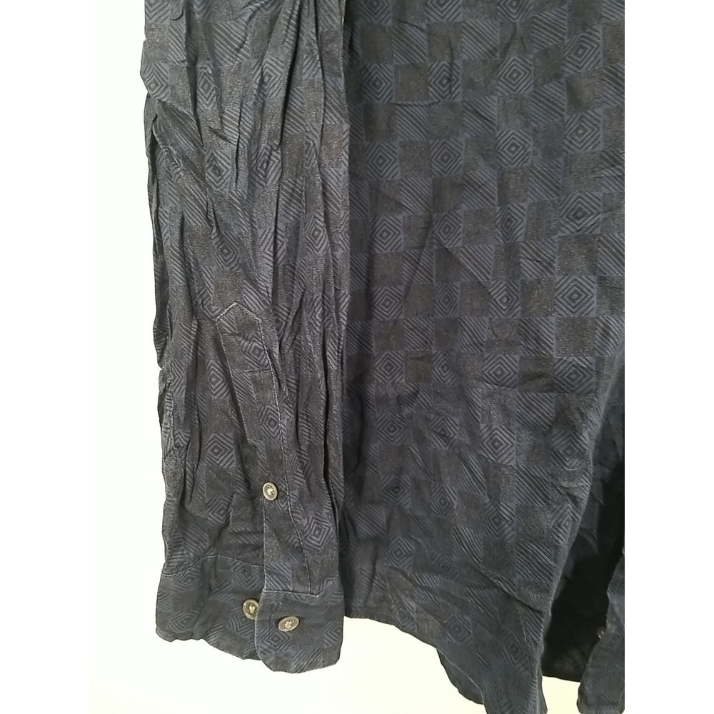 Time Pieces Mens Long Sleeve Button Up Medium Tall Shirt - Picture 2 of 5